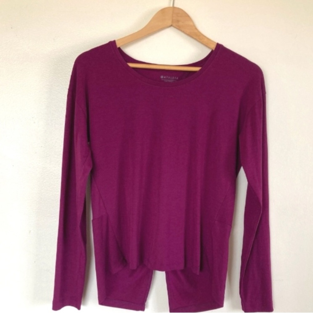 Athleta women's long sleeve open back top